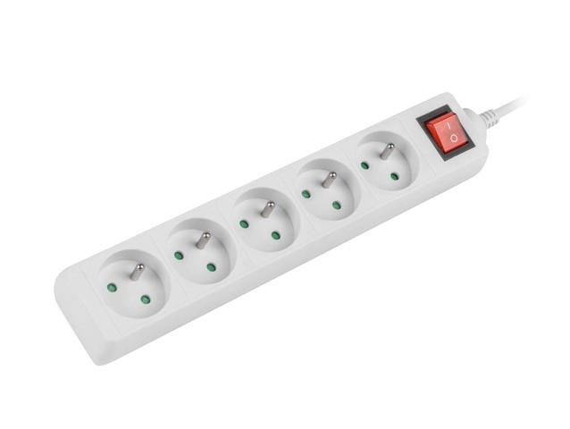 Prelungitor electric cu 5 prize și întrerupător, Lanberg