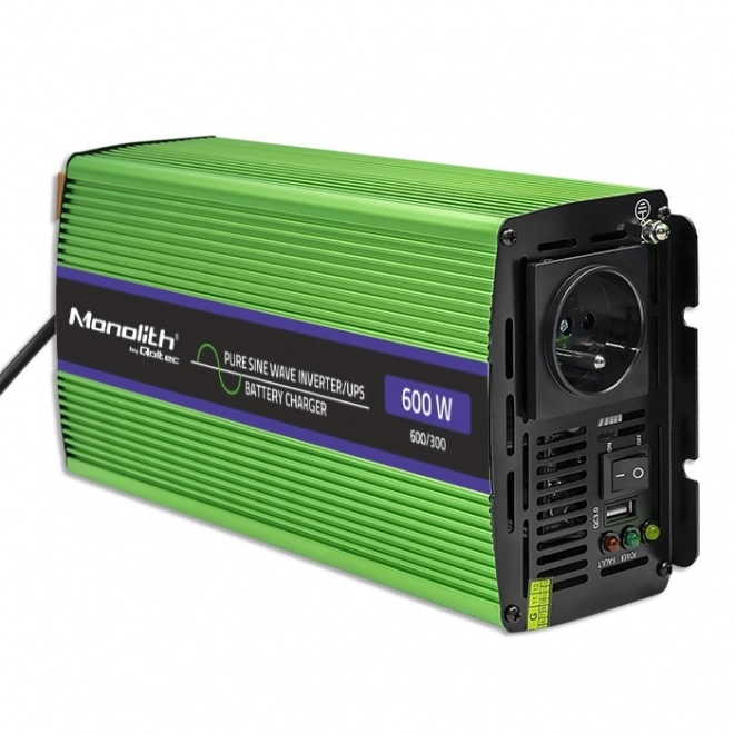 Invertor de tensiune pentru încărcare baterii și UPS 300/600W Qoltec