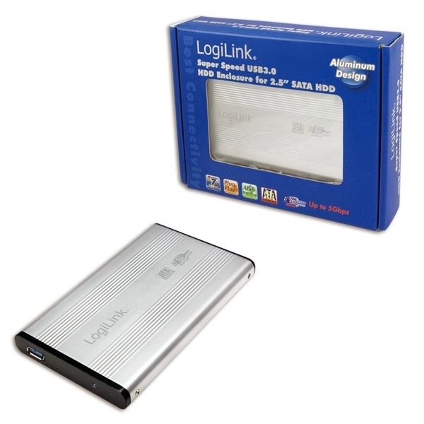 Carcasă pentru HDD 2,5' SATA, USB 3.0, argintie