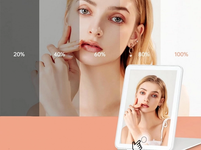 Oglindă cosmetică LED pliabilă pentru călătorii