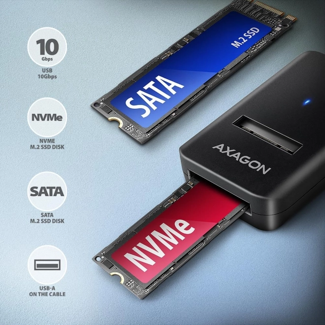 Adaptor usb 3.2 gen 2 m.2 nvme/sata ssd 10 gbps 10 cm cablu usb-a