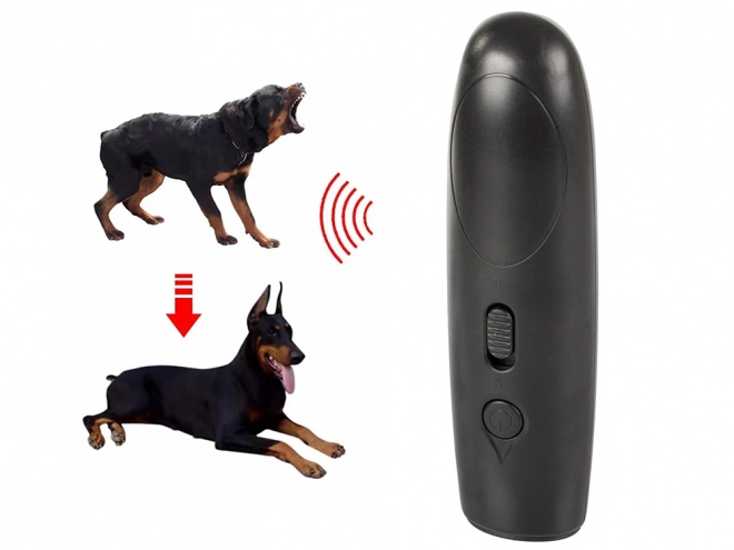 Dispozitiv ultrasonic pentru dresaj câini 2 în 1 cu lanternă