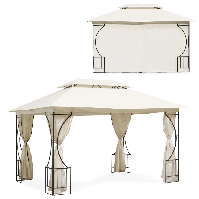 Gazebo de grădină pavilion cort 3x4m pereți laterali