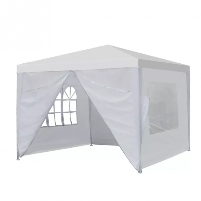 Pavilion de grădină 3x3 m alb cu 4 pereți