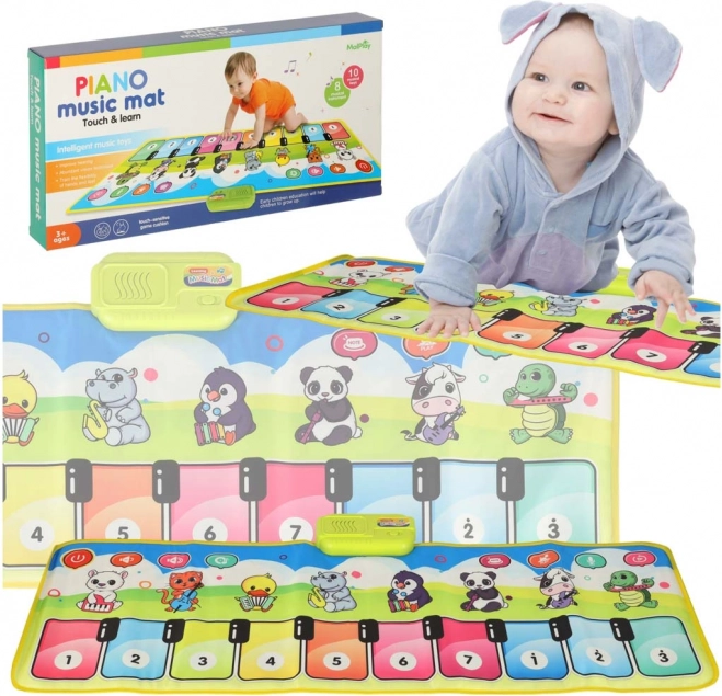 Covoraș muzical interactiv pianino cu înregistrare