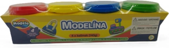 Plastilină MODELO 4×140 g – culori diverse