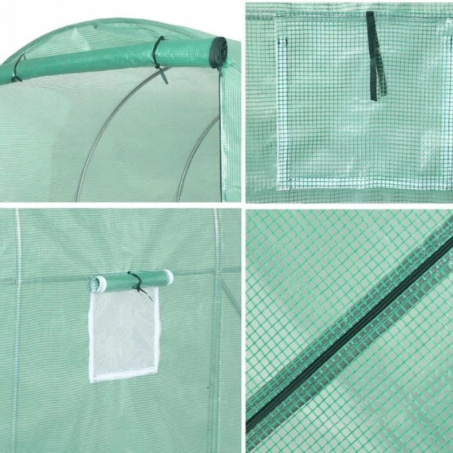 Tunel din folie pentru grădină seră 4x2,5x2m 10m² verde