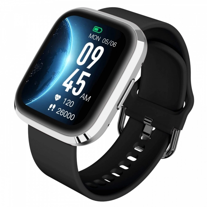 Smartwatch Garett GRC Style argintiu-negru