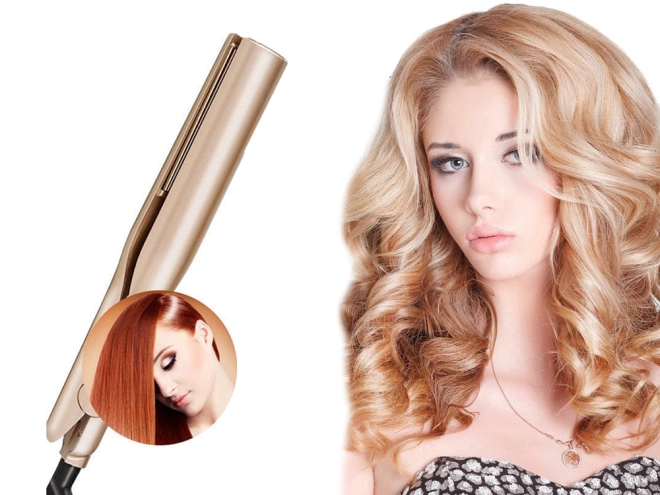 Styling 2în1: păr drept și bucle naturale