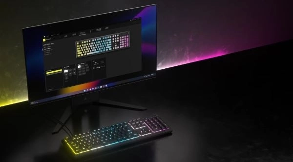 Tastatură mecanică Corsair K55 Core RGB neagră