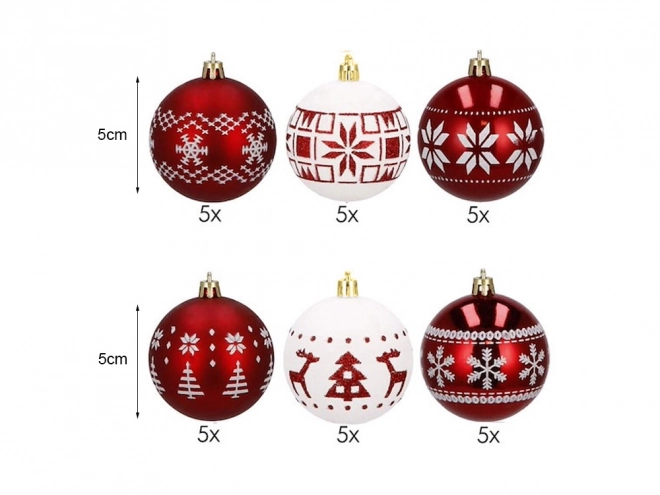 Decorațiuni de Crăciun 5 cm set 30 buc