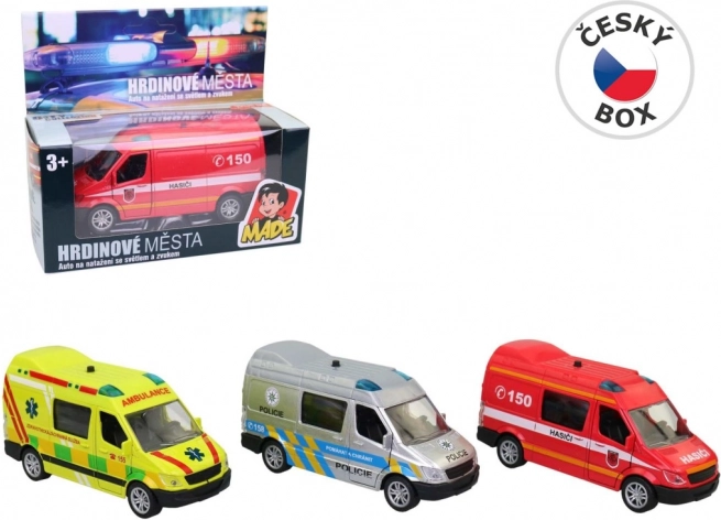 Mașină de salvare Eroii Orașului – ambulanță, poliție sau pompieri