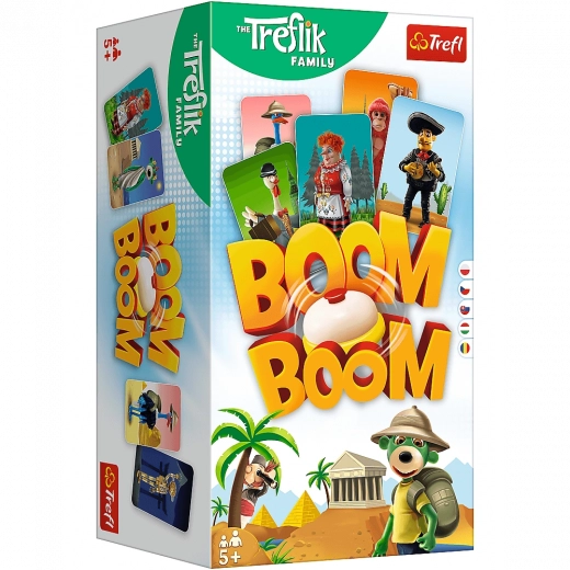 Boom Boom Familia Treflíkov – joc rapid de cărți de perspicacitate cu clopoțel