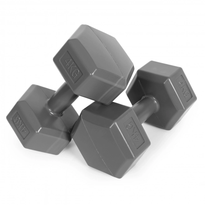 Ganteră hexagonală 2x4 kg gri ModernHome