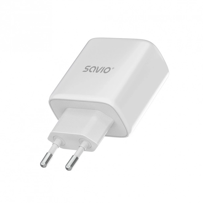 Încărcător Savio 30W Quick Charge Power Delivery Alb cu Cablu