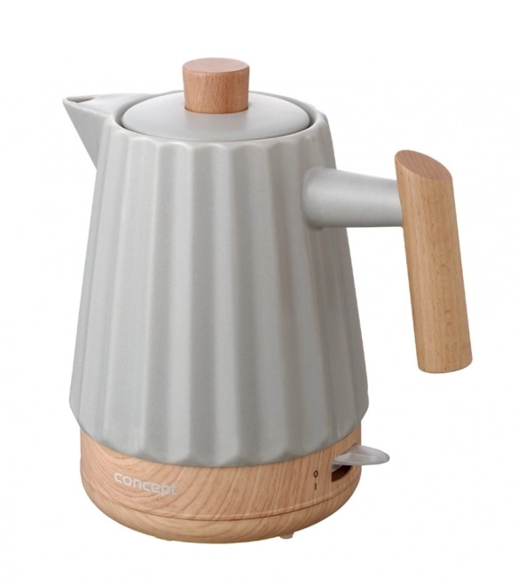 Cana electrică ceramică 1,5L gri deschis
