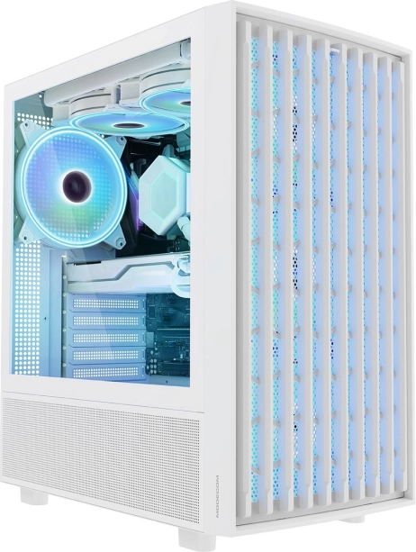 Carcasă Breeze ARGB FLOW Midi White