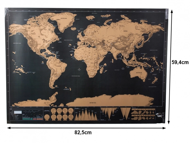 Mapa răzuibilă a lumii pentru călători