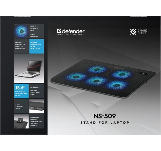 Suport de răcire metalic pentru laptopuri NS-509, 15.6"-17"