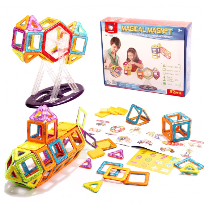 Construcții magnetice Magical Magnet 52 piese