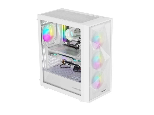 Carcasă pc Genesis Diaxid 605 ARGB Midi Tower Alb