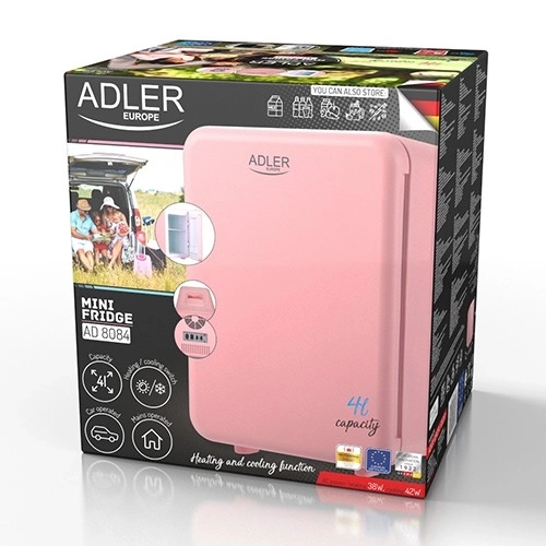 Mini frigider portabil 4L roz