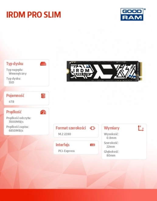 Dysk SSD IRDM PRO SLIM 4TB M.2 NVMe