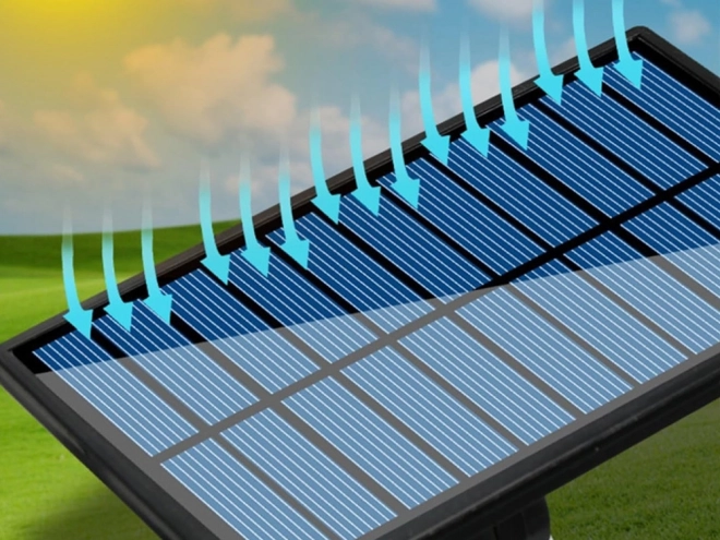 Lampa solară cu senzor de mișcare pentru grădină