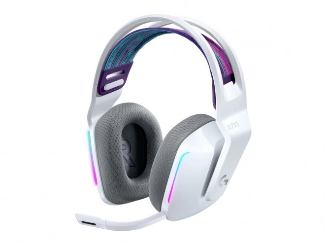 Căști de gaming wireless RGB G733 Lightspeed alb