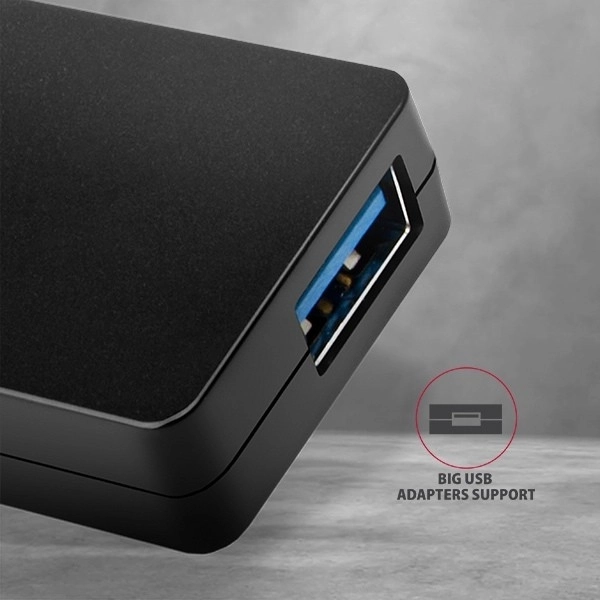 Axagon Slim USB Hub cu 4 porturi USB 3.2 Gen 1 cu cablu Tip-C de 14 cm