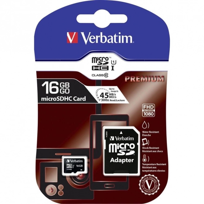Card micro SDHC 16GB UHS-I clasa 10 cu adaptor