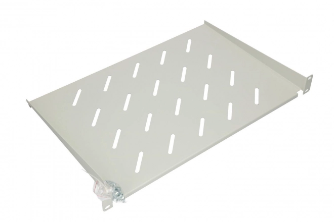 Poliță fixă pentru dulapuri suspendate 1U 300mm 19 inch gri
