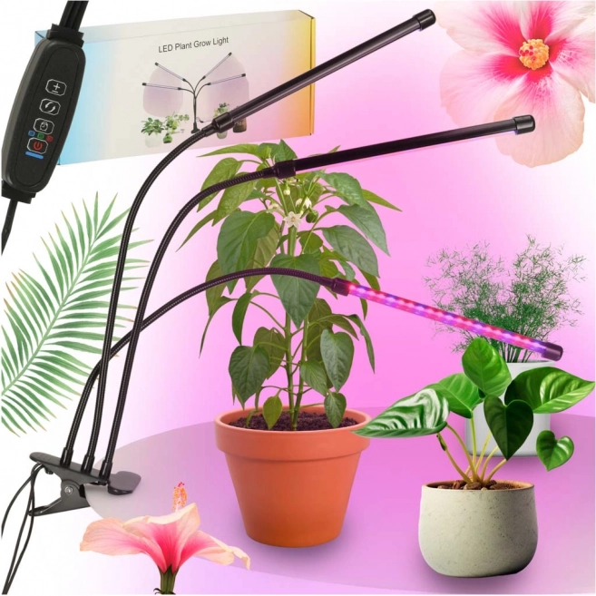 Lampă LED pentru creșterea plantelor cu panou triplu