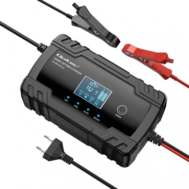 Încărcător inteligent microprocesor 12V/8A și 24V/4A cu funcție de reparație pentru acumulator AGM GEL