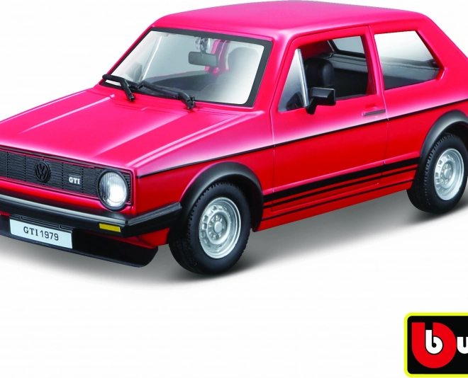 Model auto Bburago Volkswagen Golf MK1 GTI roșu 1:24