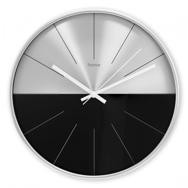 Ceas de perete elegant 30 cm argintiu-negru