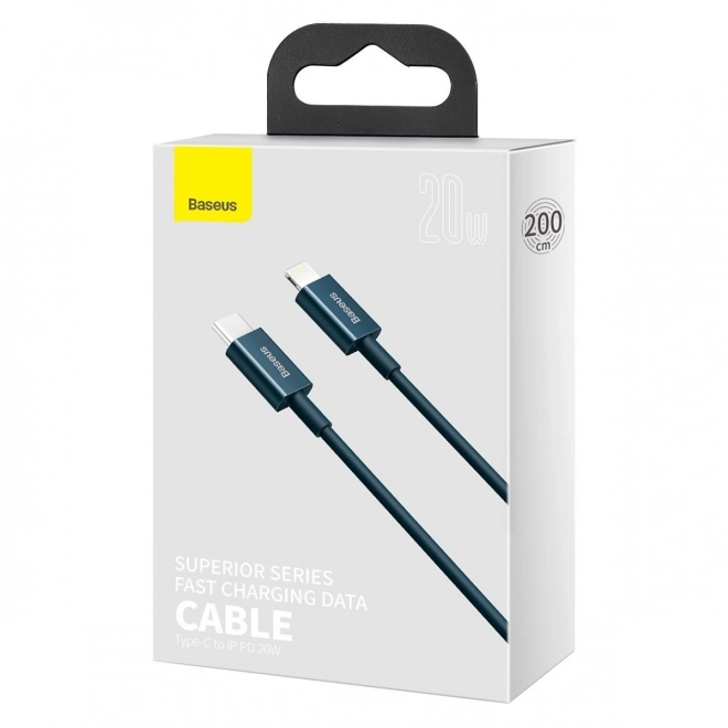 Cablare USB-C pentru iPhone 20W PD 2m albastru
