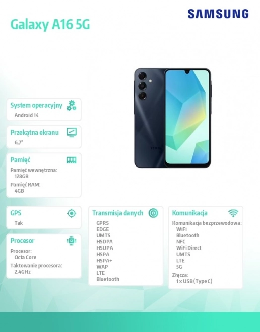 Samsung Galaxy A16 5G negru 4/128 GB