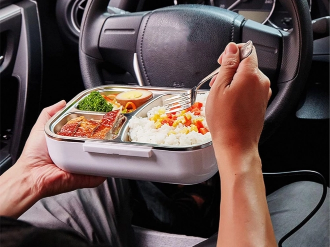 Cutie de prânz electrică cu încălzire pentru mașină