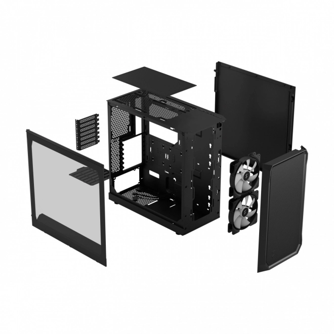 Carcasa Focus 2 RGB Negru TG Clear Tint