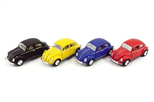 Model metalic KINSMART VOLKSWAGEN Beetle cu mecanism pull-back 13 cm