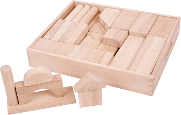 Blocuri mari de lemn pentru copii Bigjigs