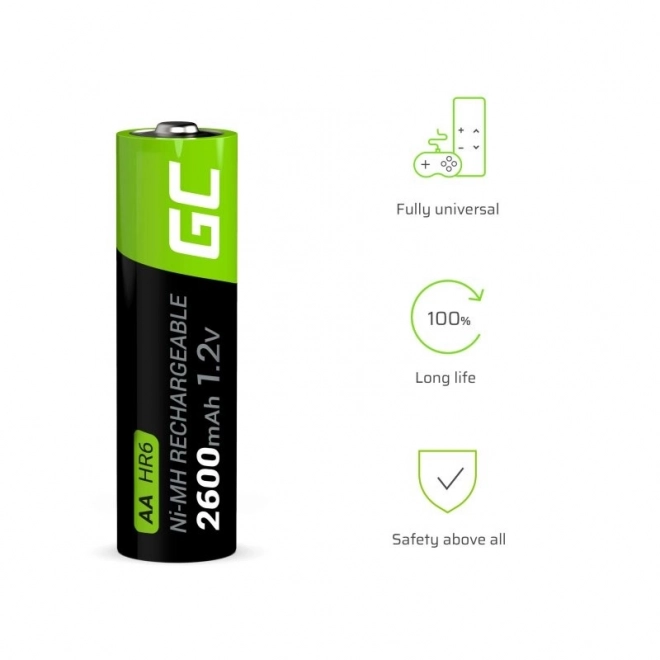 Baterii reîncărcabile AA 2600mAh Green Cell set 16 bucăți