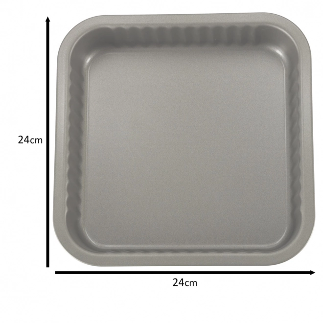 Formă de copt pătrată gri 24cm