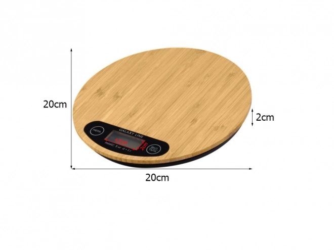Cântar digital de bucătărie din bambus până la 5 kg