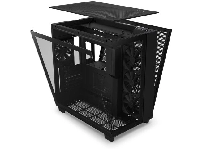 Carcasă NZXT H9 Flow cu fereastră negru