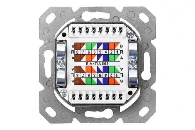 Priză modulară Cat.6 2xRJ45 ecranată