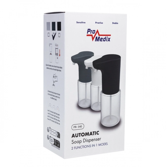 Dozator automat pentru săpun, Promedix PR-540 GR, 300 ml, gri