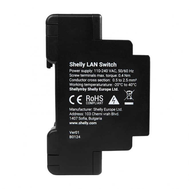 Comutator Ethernet cu 5 porturi RJ45 Shelly