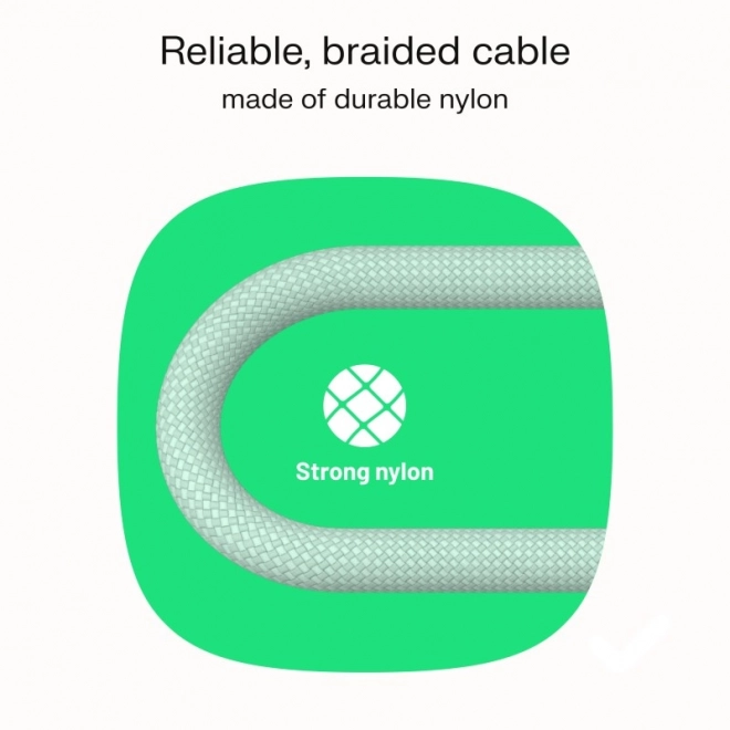 Cablu USB-C la USB-C PowerStream 100W alb împletit 1,2m